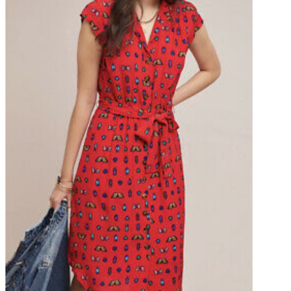 Anthropologie colloquial bug print dress.